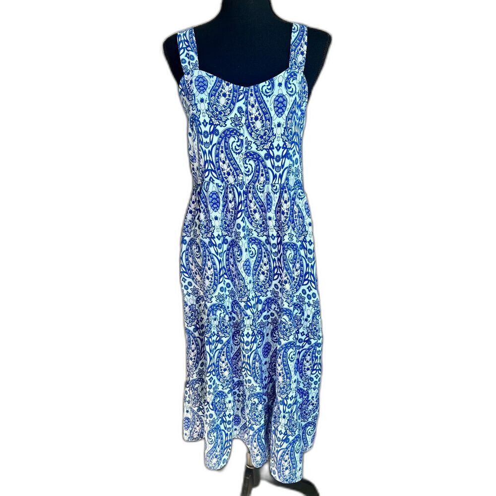 Simply Southern Blue Nautical Print Sundress - Size Small